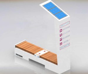 Banco solar para carga móvil