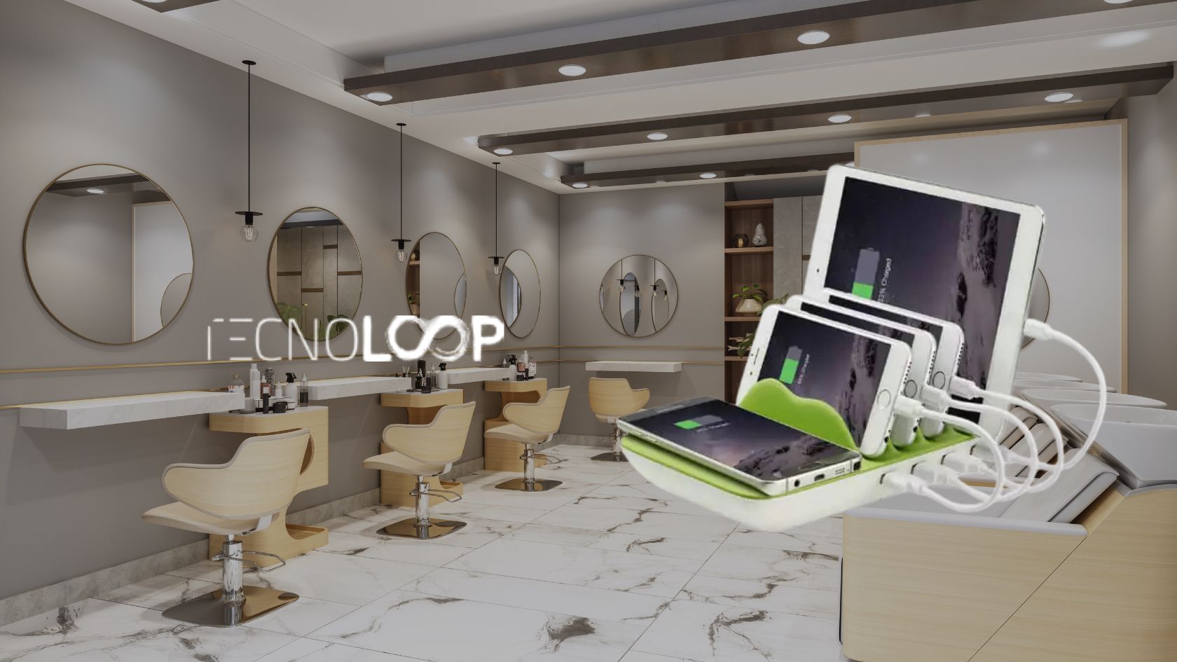 Cargadores de móviles para peluquerías: una forma sencilla de mejorar la experiencia del cliente - TECNOLOOP